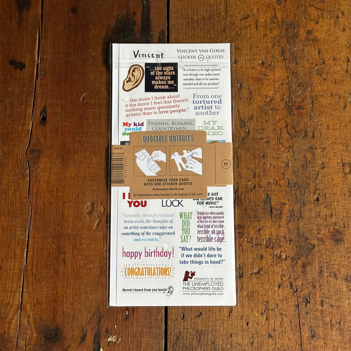 Vincent van Gogh Greeting Card by The Unemployed Philosophers Guild