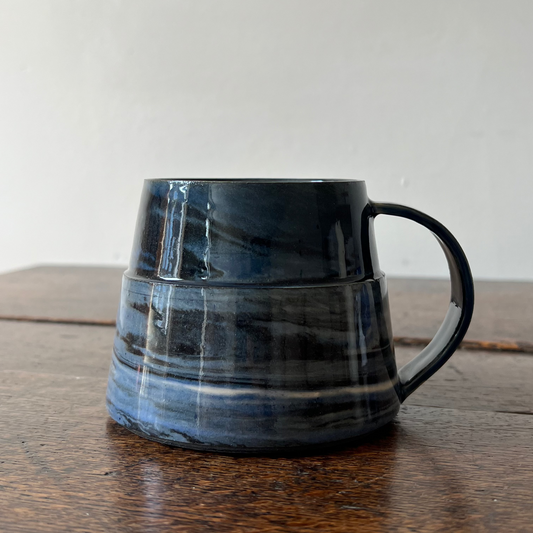 Blue Marbled Glaze Mugs by Janne Meijer