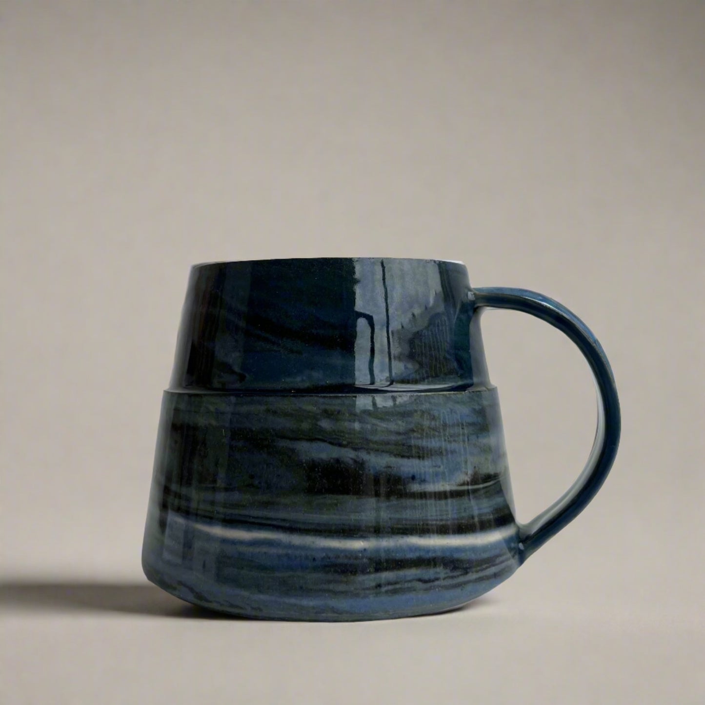 Blue Marbled Glaze Mugs by Janne Meijer