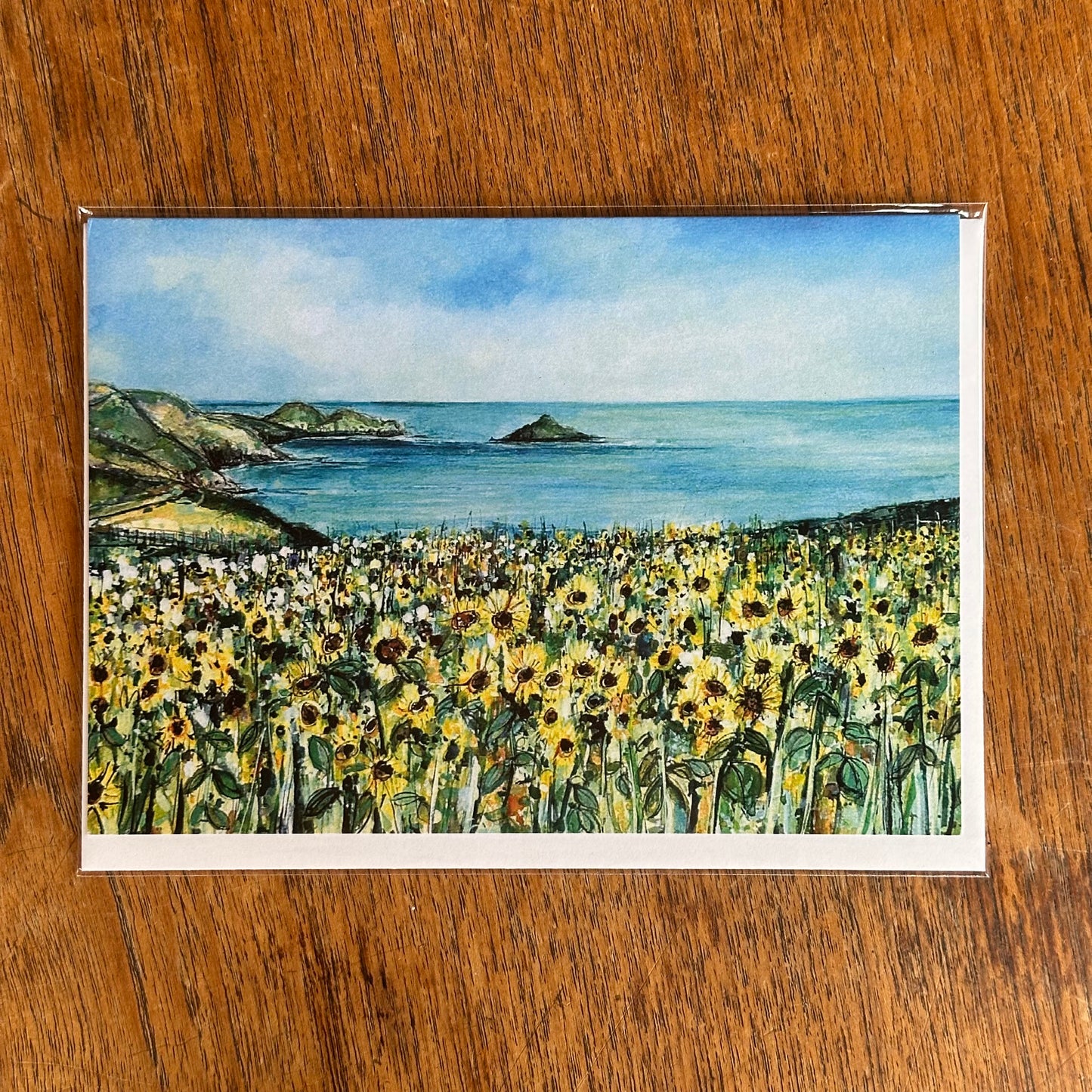 "Sunflower, Pentire" Greeting Card by Katie Childs