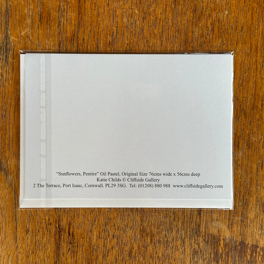 "Sunflower, Pentire" Greeting Card by Katie Childs