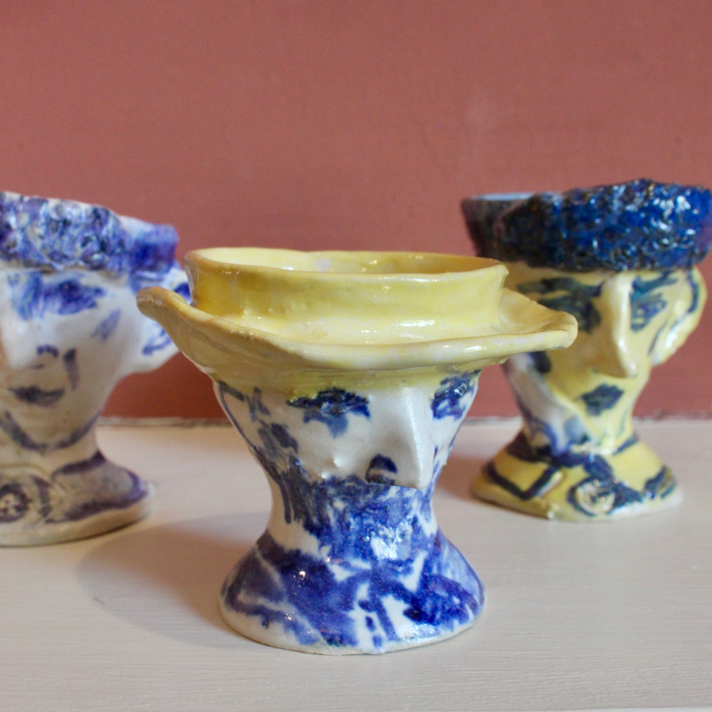 Van Gogh Egg Cups (2025) by Alice Macdonald