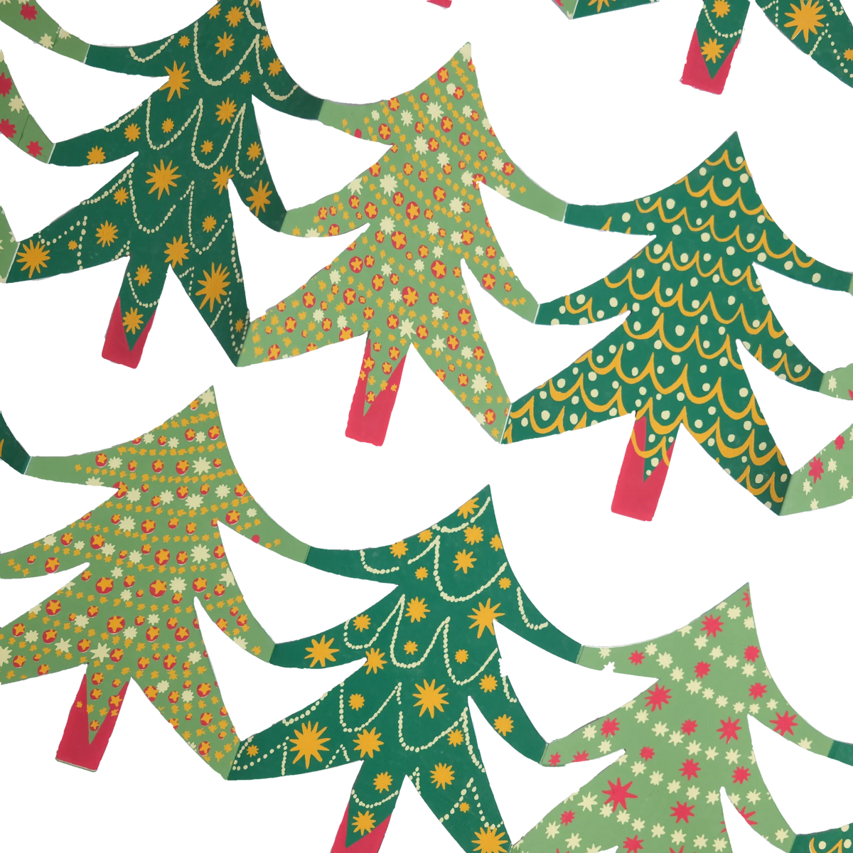 Christmas Tree Concertina Garland by East End Press