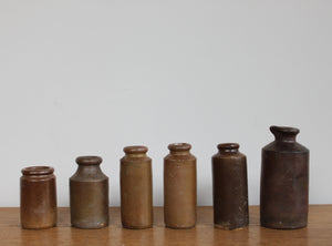 Victorian Salt-glazed Ceramic Ink Bottles