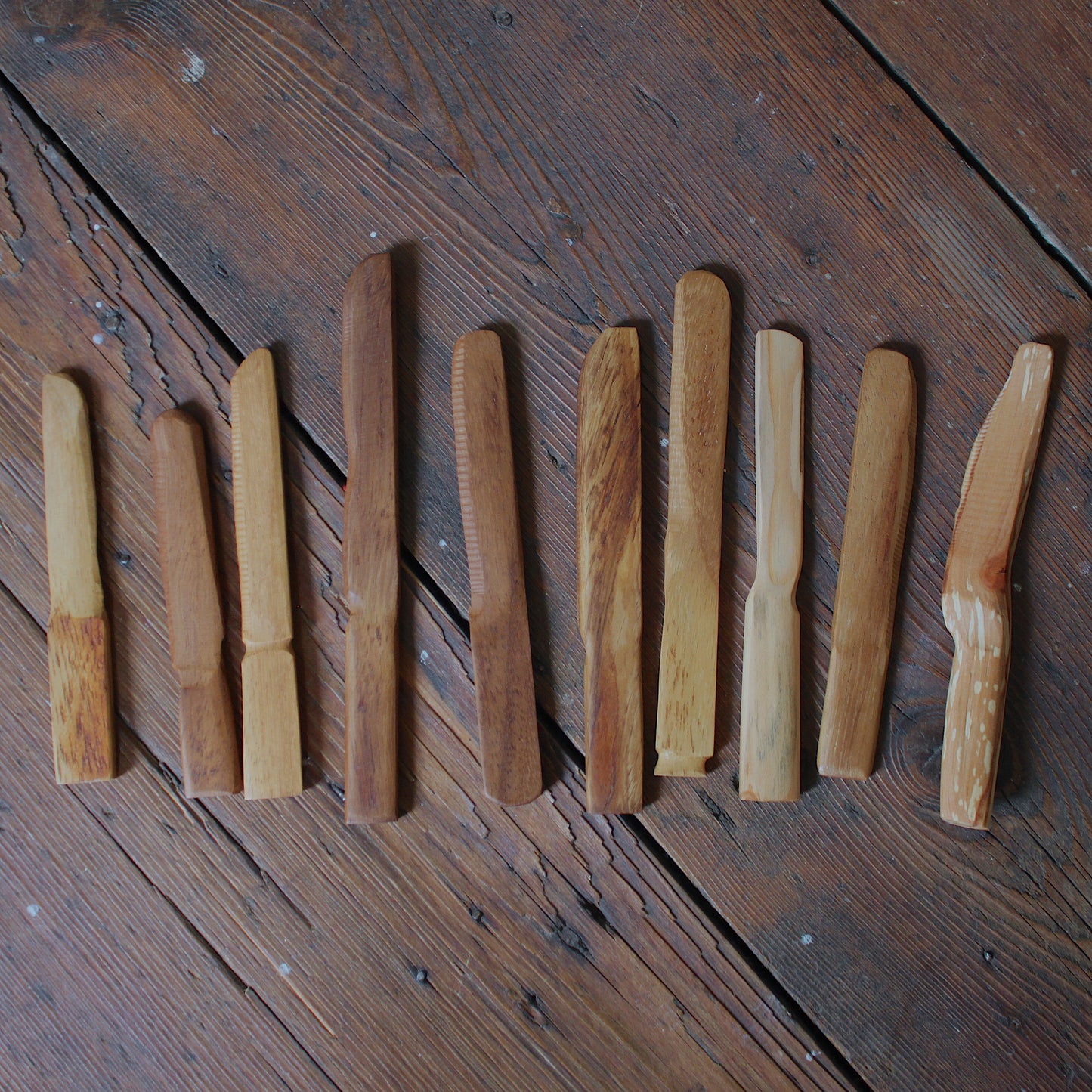 Hand Carved Butter knives by Sam Ayre
