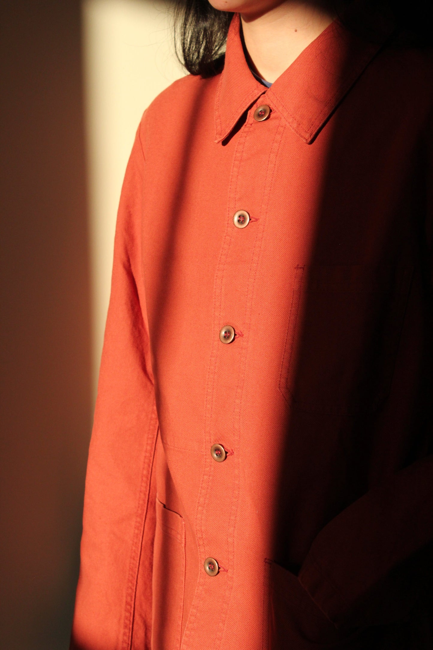 Unisex Quince Workwear Jacket by Vétra with Copper Buttons