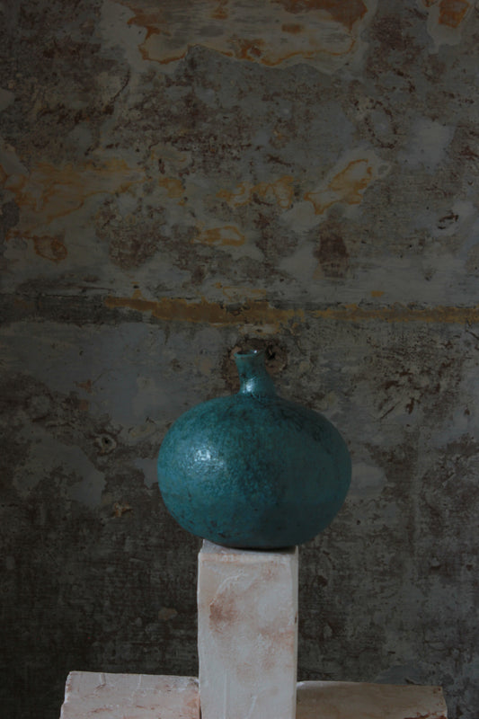 Natural Selection 'Autumnal Vessels': Medium Terracotta Rounded Pumpkin Vase