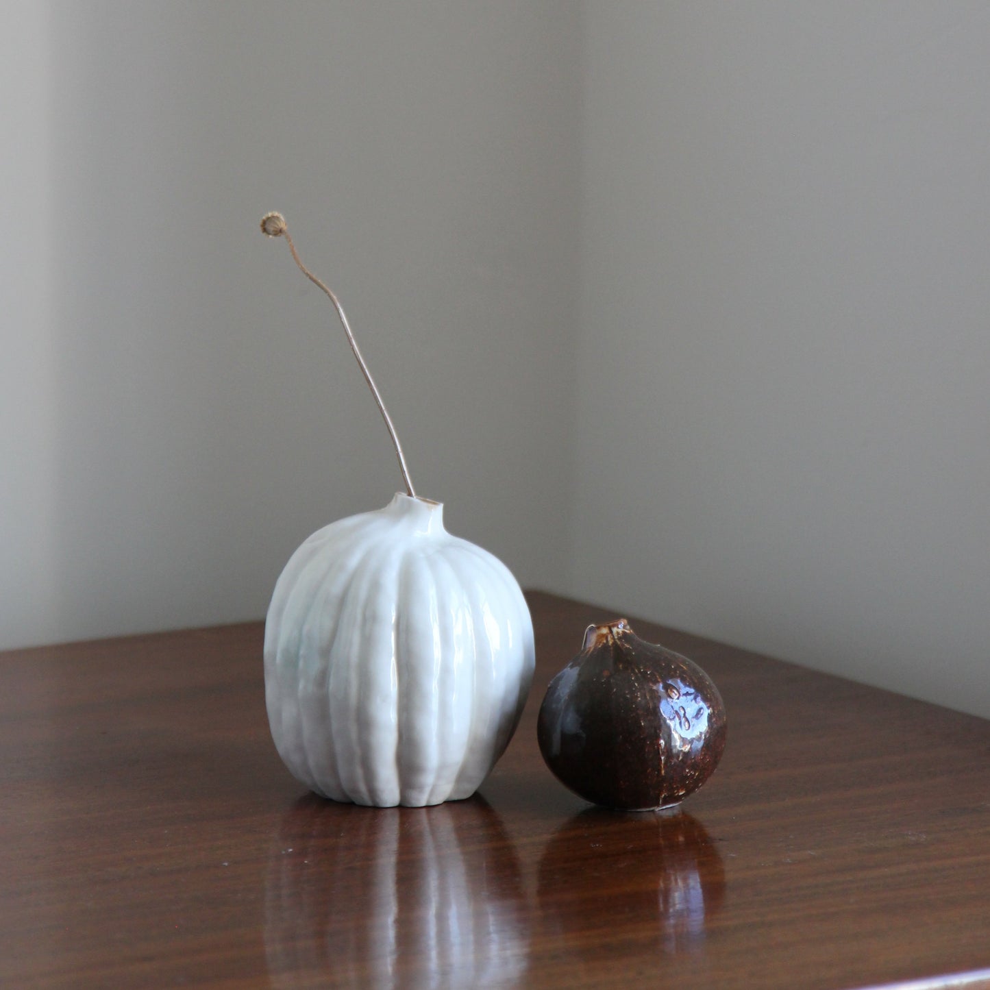 SALE: Natural Selection 'Autumnal Vessels': Small Porcelain Pumpkin Vase