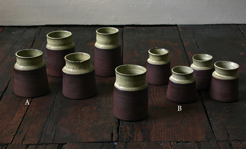 Handmade Blacking Pots by Nigel Hunter in Red Clay