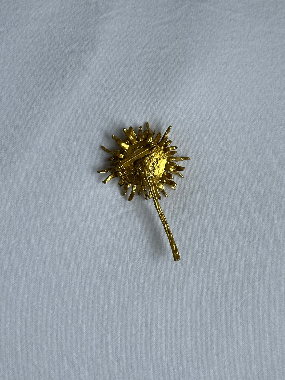 Burning Sunflower Brooch by Zhu Bingren Copper Arts