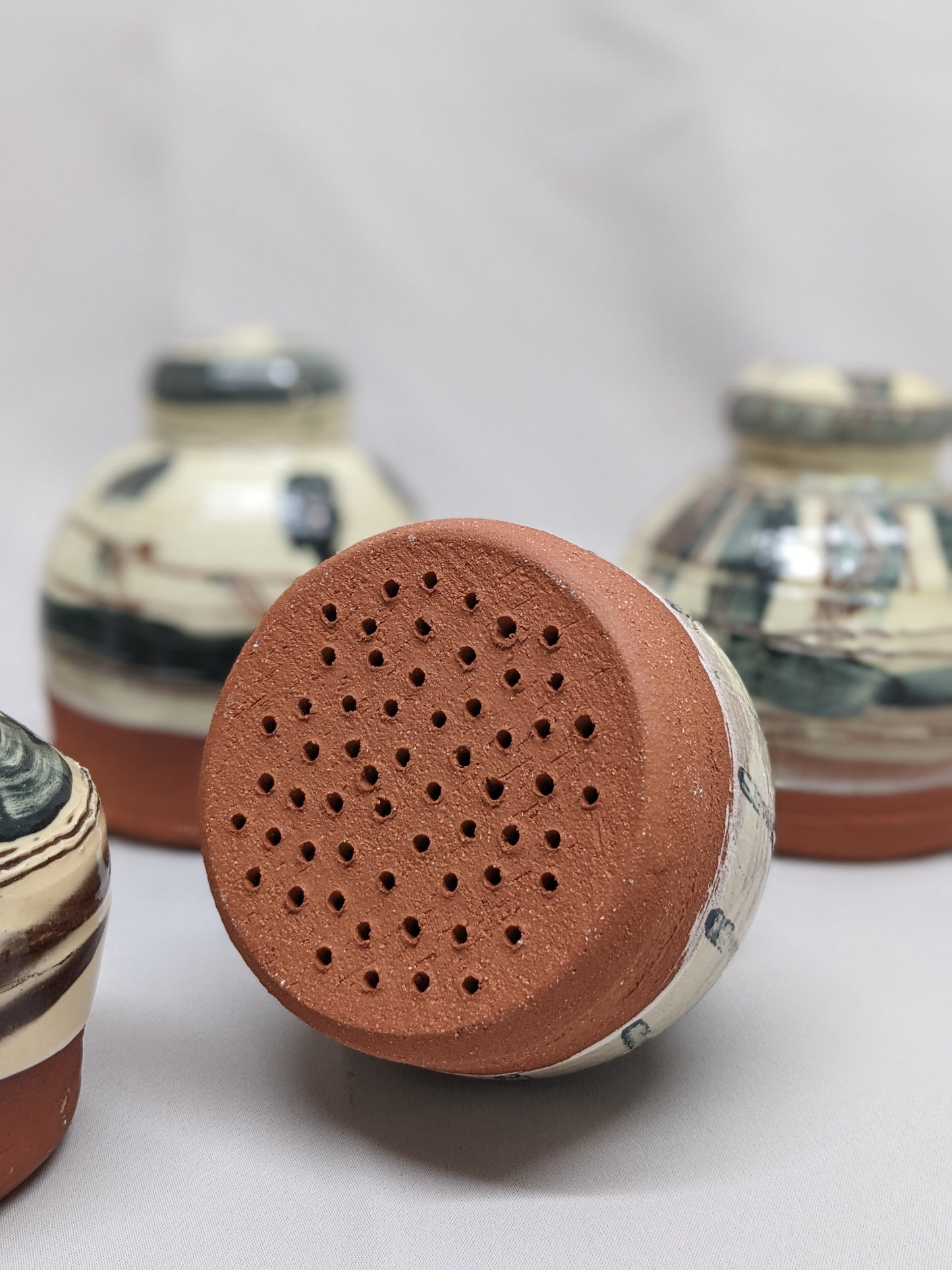 Terracotta watering roses by Camille Biddell