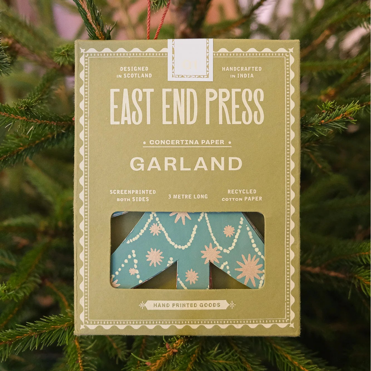 Christmas Tree Concertina Garland by East End Press