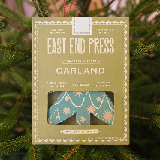 Christmas Tree Concertina Garland by East End Press