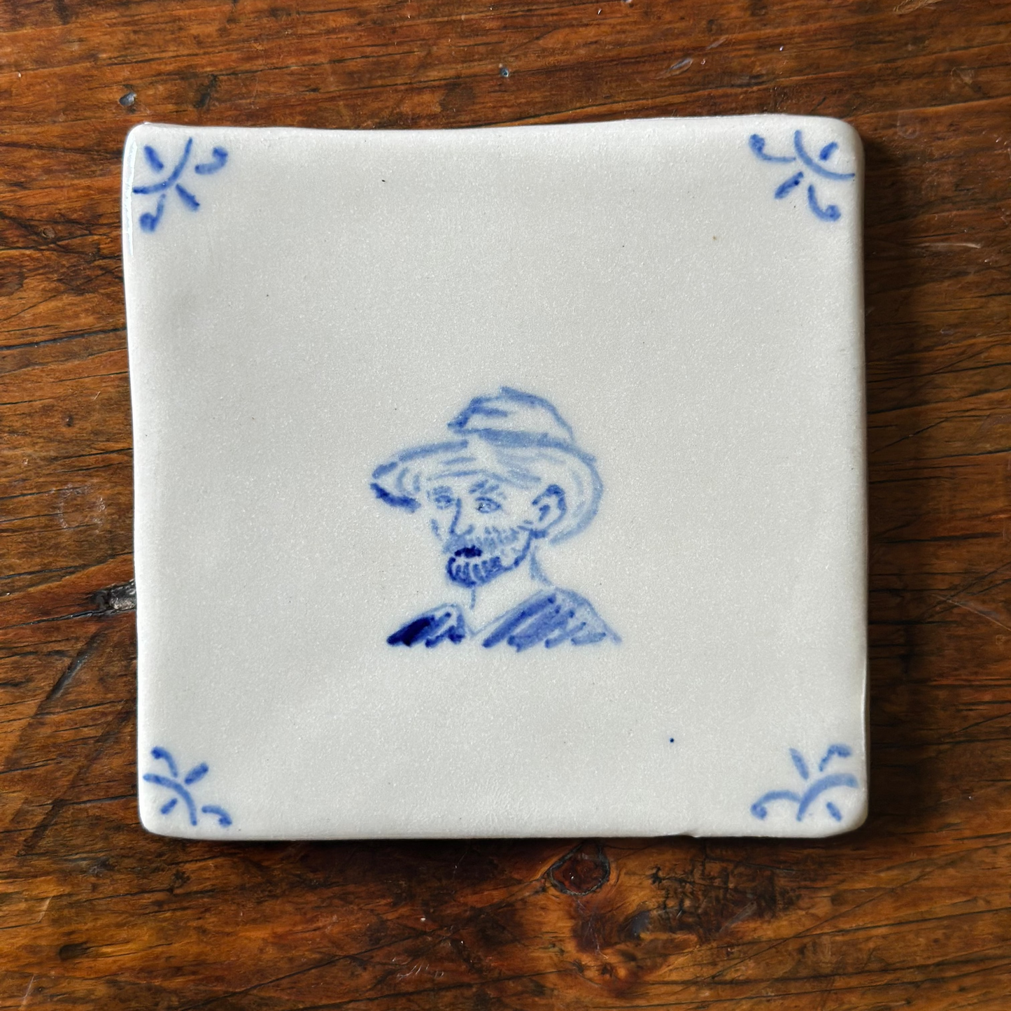 Blue and White Ceramic Tiles by Laura Winstone