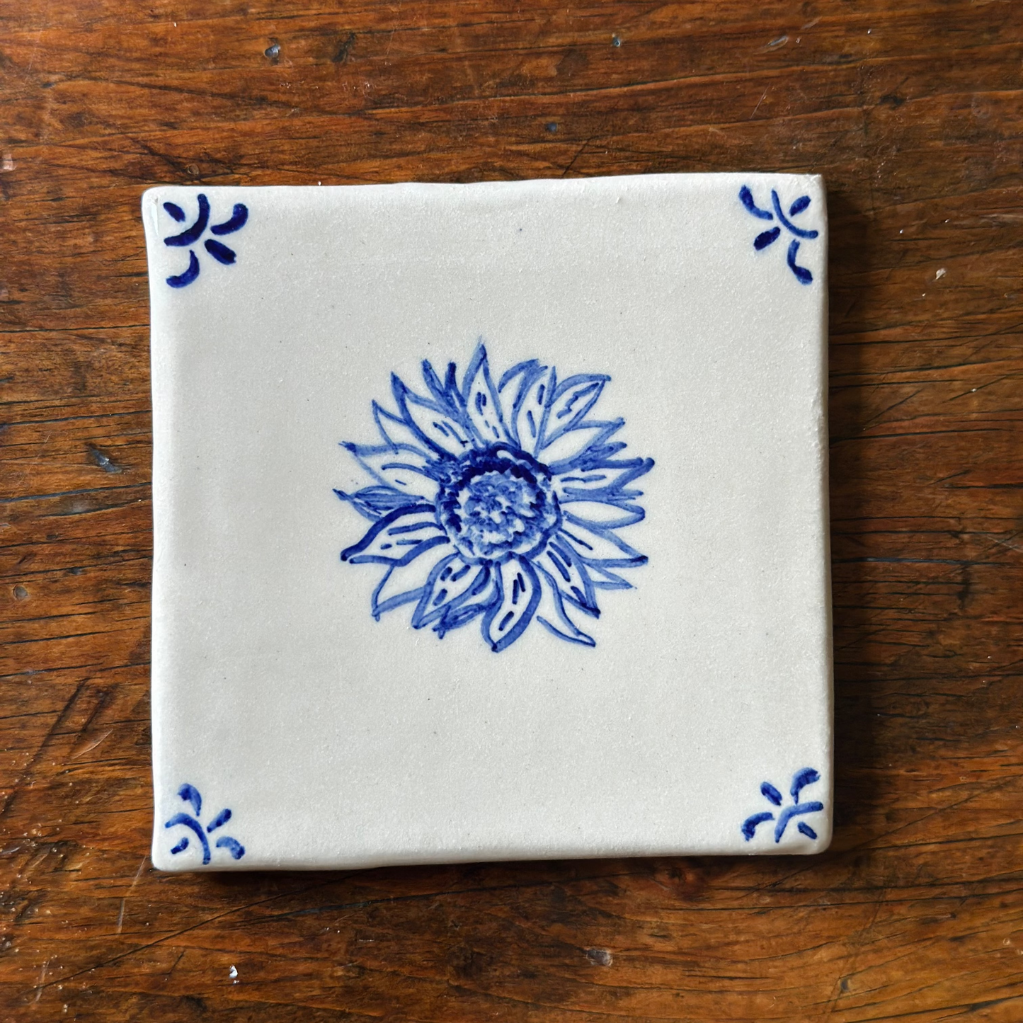 Blue and White Ceramic Tiles by Laura Winstone
