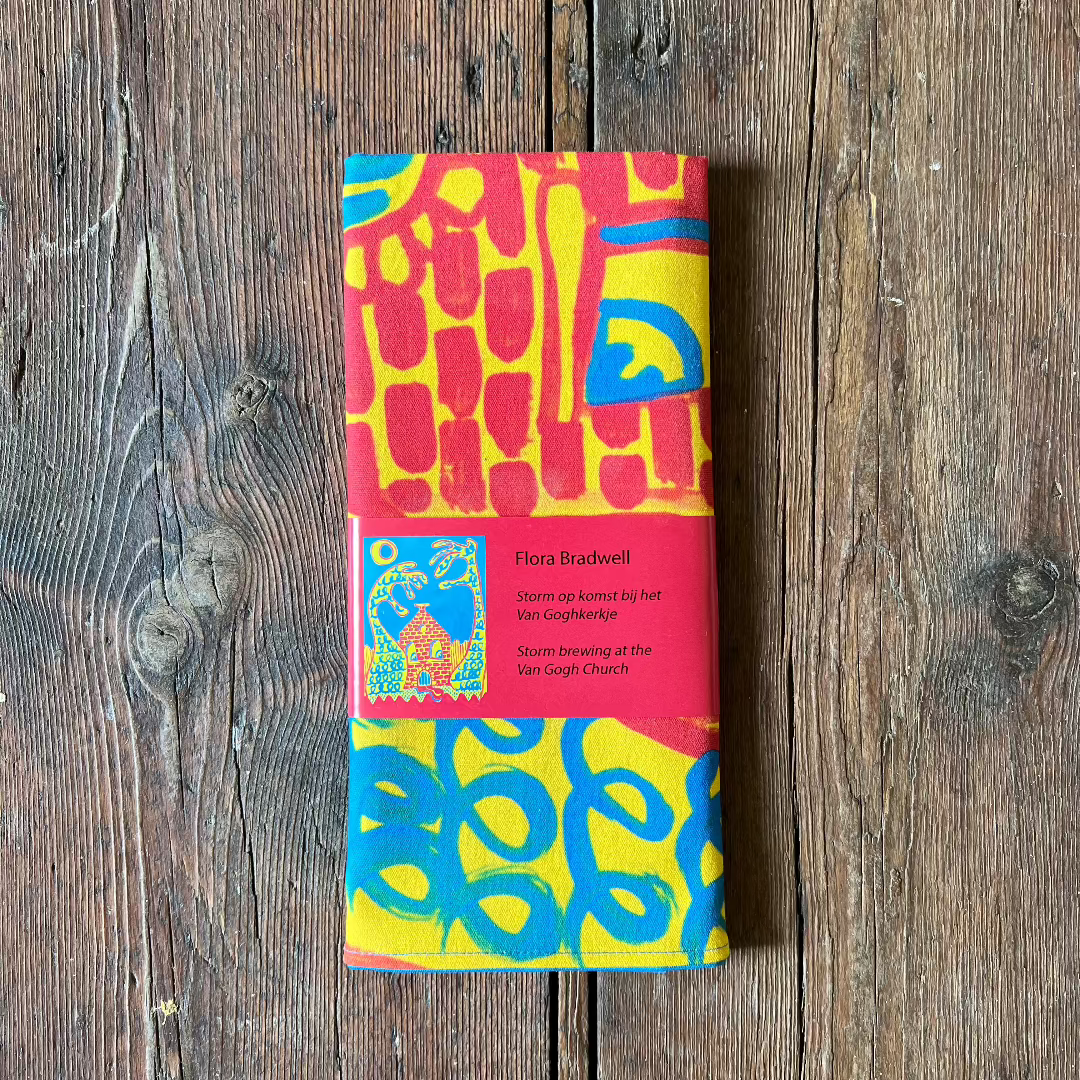 'Storm brewing at the Van Gogh Church' Limited Edition Tea Towel by Flora Bradwell