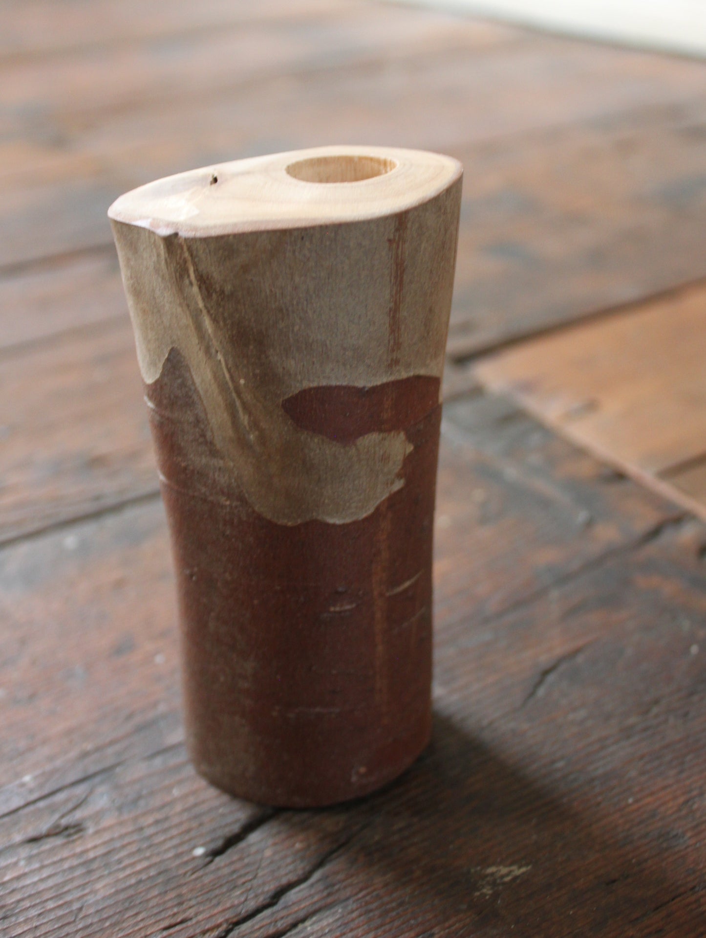 Tall Log Candle Holders by Sam Ayre