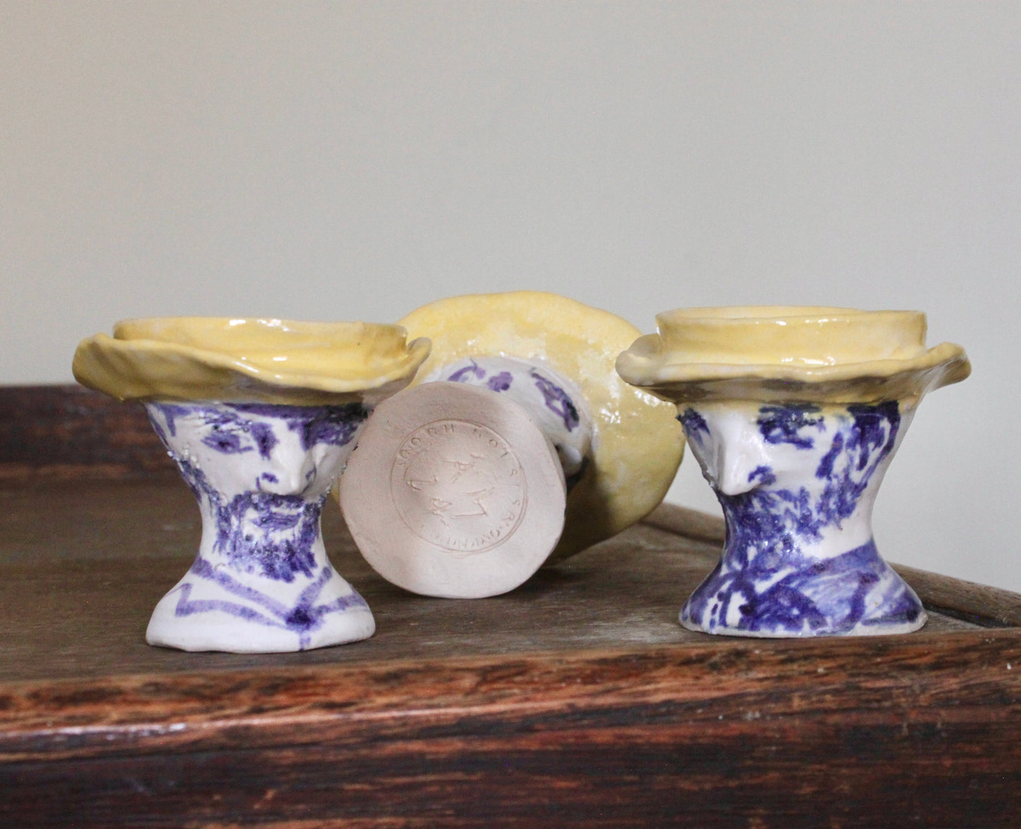 Van Gogh Egg Cups (2025) by Alice Macdonald