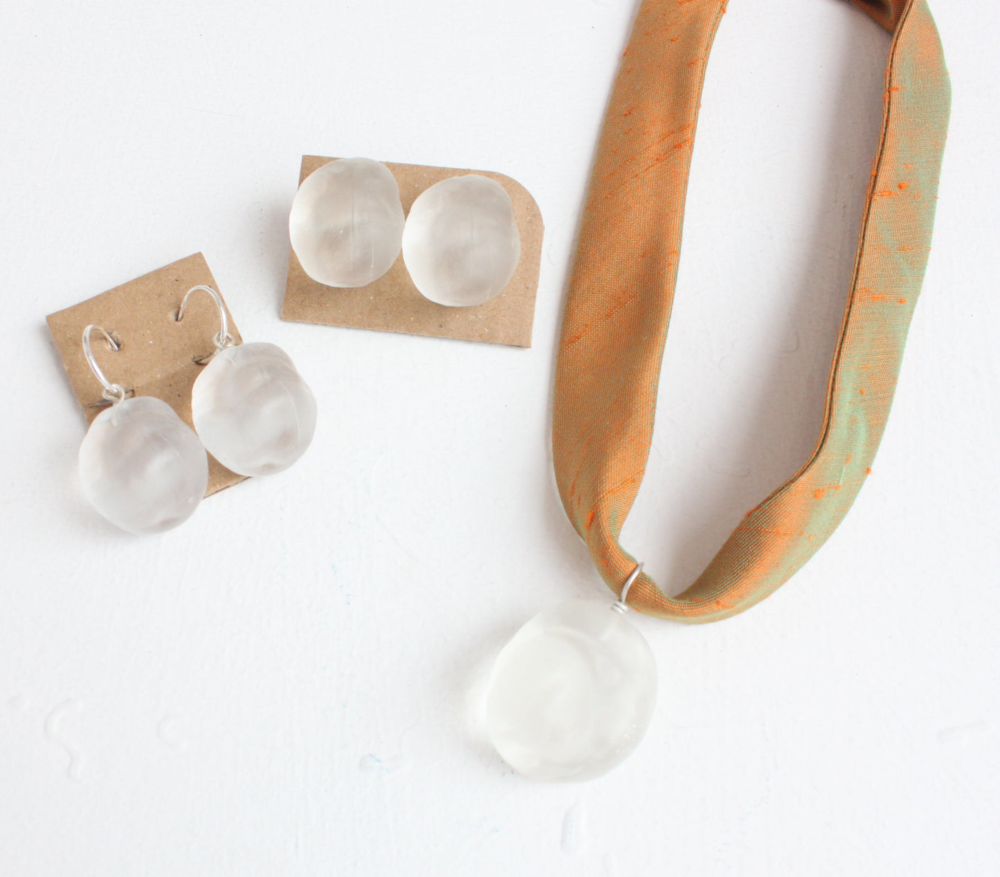 Resin Conker Earrings by Grace Richardson