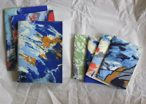 Handmade monoprint books by Alice Hartley