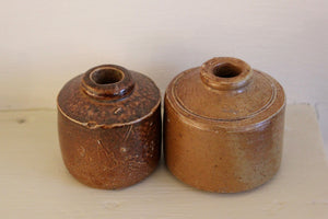 Victorian Salt-glazed Ceramic Ink Wells