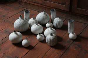 Natural Selection 'Autumnal Vessels': Medium Terracotta Rounded Pumpkin Vase