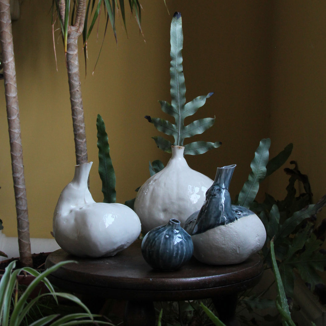 SALE: Natural Selection 'Autumnal Vessels': Small Porcelain Pumpkin Vase