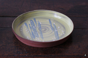 Handmade slipware terracotta plates by Francesca Anfossi (Yellow)