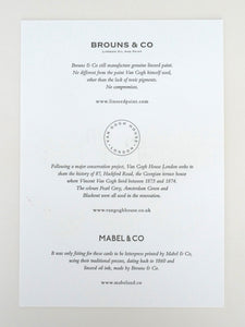 Brouns & Co and Van Gogh House Colour Chart